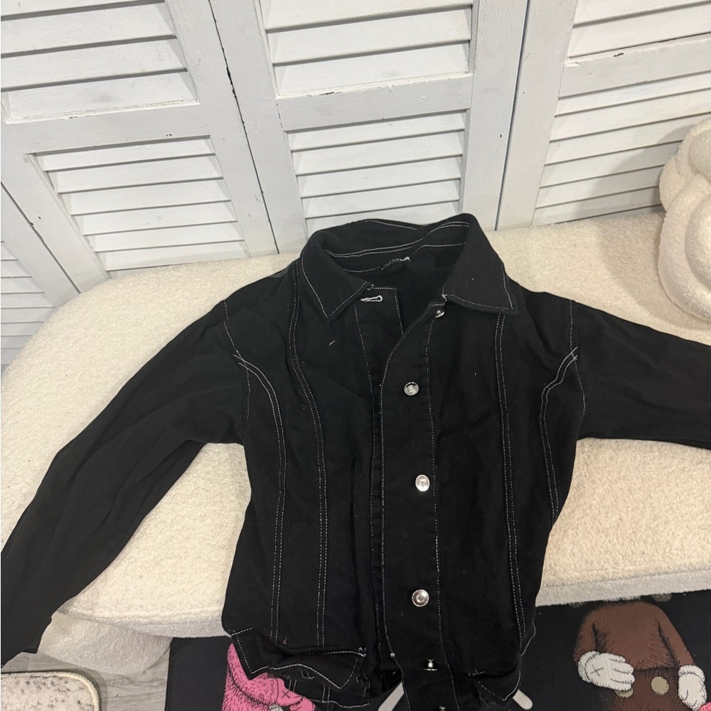 Fashion Nova Black Jean Dress